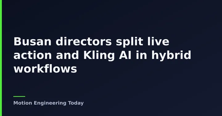 Busan directors split live action and Kling AI in hybrid workflows